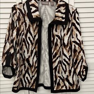 Chico's Zebra Print Jacket